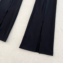 Nina Split Front Pants - Black