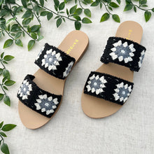Here Comes The Sun Crochet Sandals- Black