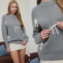 Greenwich Bow Sweater - Gray