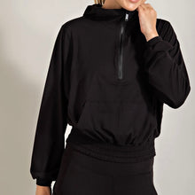 Lora Crop Hoodie - Black