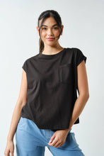 Sunkissed Pima Cotton Pocket Tee - Black