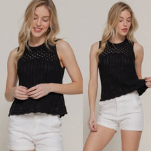 Penny Crochet Top - Black