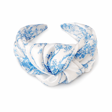 Blue And White Toile Knotted Headband