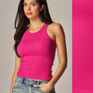 Motocity Ribbed Tank Top - Pink