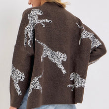 Snow Leopard Sweater - Cocoa