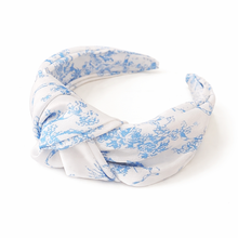 Blue And White Toile Knotted Headband