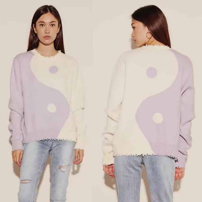 Yin Yang Two Tone Sweater