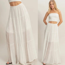 Mykonos Maxi Skirt - White