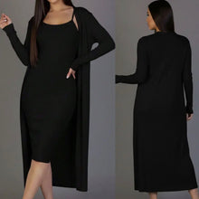 Layla Long Open Cardigan  - Black