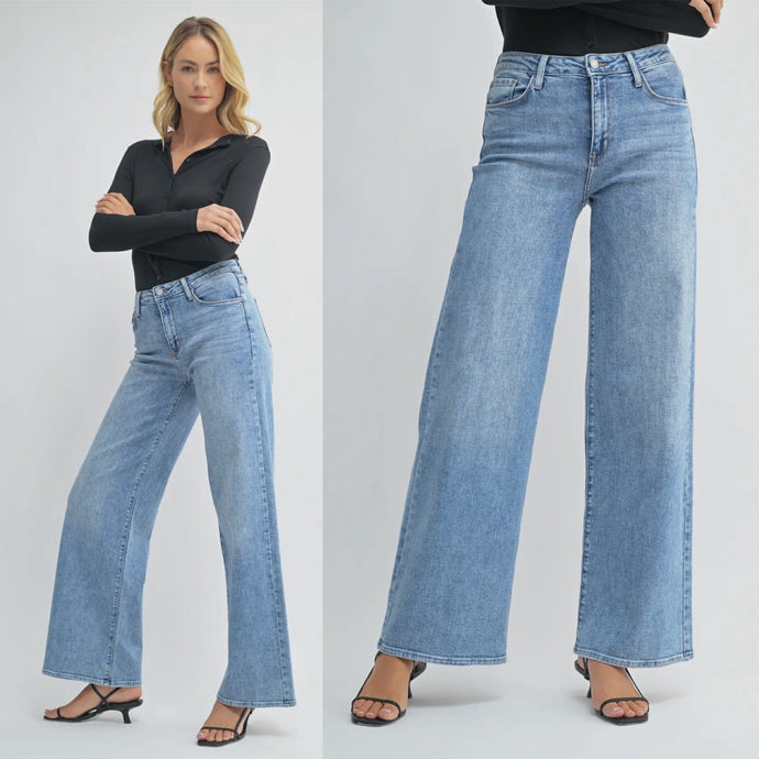 JBD Stretch Wide Leg - Medium Wash
