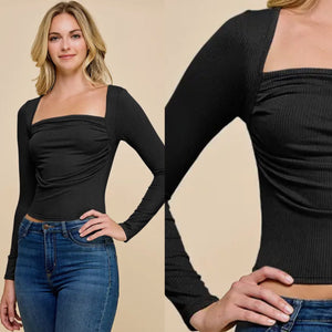 Vixen Long Sleeve Top - Black