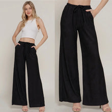 Sarah Textured Straight Leg Pants - Black