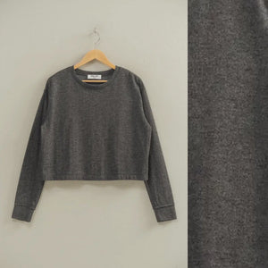 Robertson Crop Lightweight Pullover - Static Black