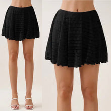 Fit & Flare Soft Lace Skort - Black