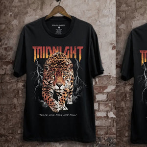 Midnight Tiger Tee - Soft Black