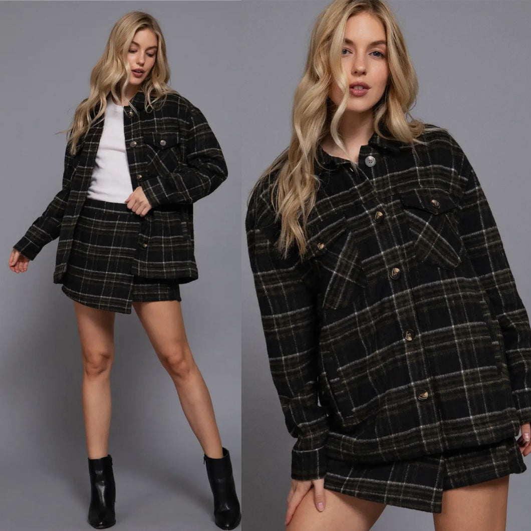 Kennedy Plaid Lined Shacket