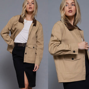 On the Go Utility Jacket - Khaki