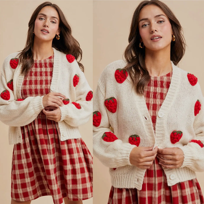 Strawberry Fields Cardigan Sweater