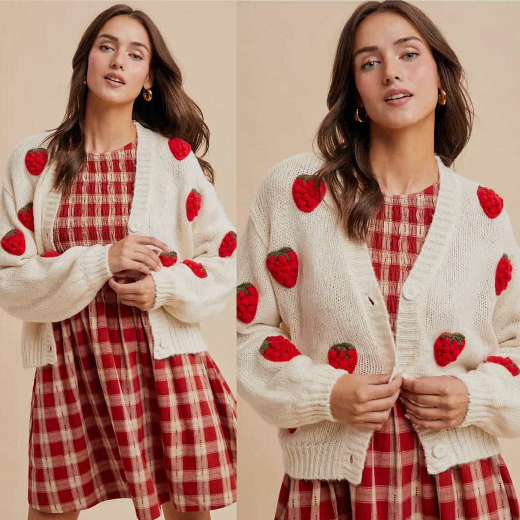 Strawberry Fields Cardigan Sweater