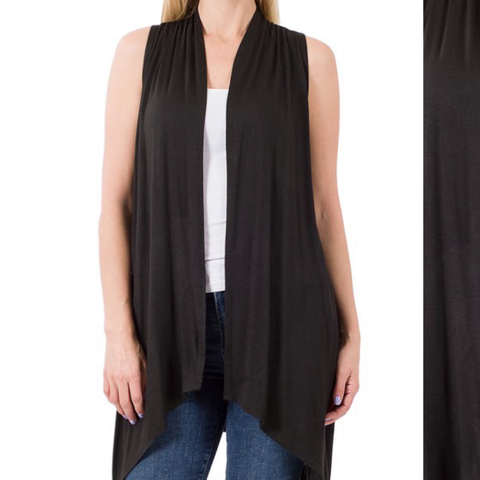 Joplin Open Vest - Black