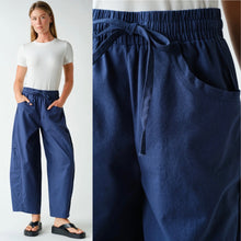 Utility Barrel Pants - Navy Blue