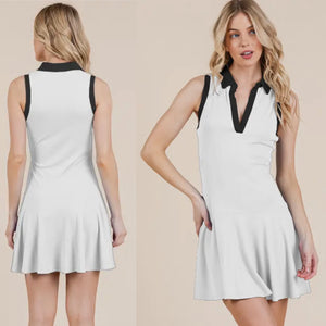 Full Court Dress - White/ Black