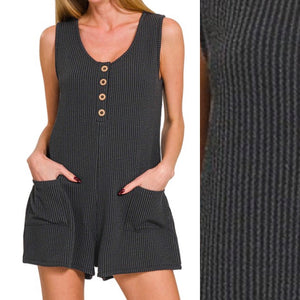 Everyday Stretch Romper - Black