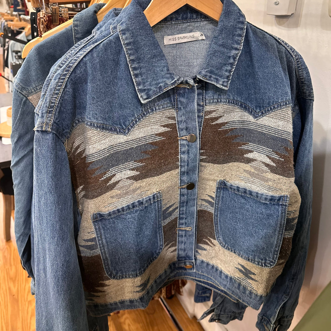 Montana Denim Jacket - Blue/Brown