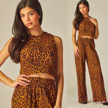 Kelly Wide Leg Pants - Leopard