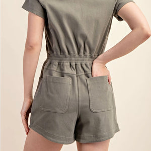 Hayley Ultimate Stretch Romper - Olive