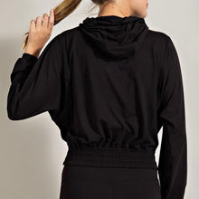 Lora Crop Hoodie - Black