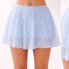 Fit & Flare Soft Lace Skort - Baby Blue