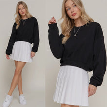 Sunset Balloon Sleeve Pullover - Black