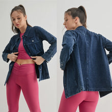Soft Mineral Wash Cotton Shacket - Dark Denim