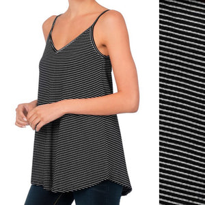 Stripe Tank Tunic - Black/White