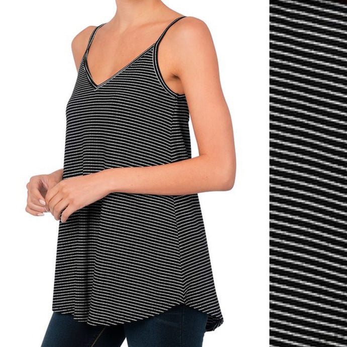 Stripe Tank Tunic - Black/White
