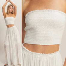 Mykonos Cropped Tube Top - White