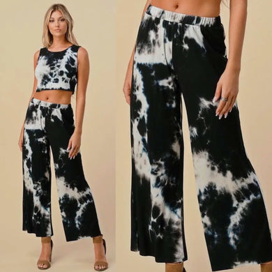 Weekender Bottoms - Black Tie Dye