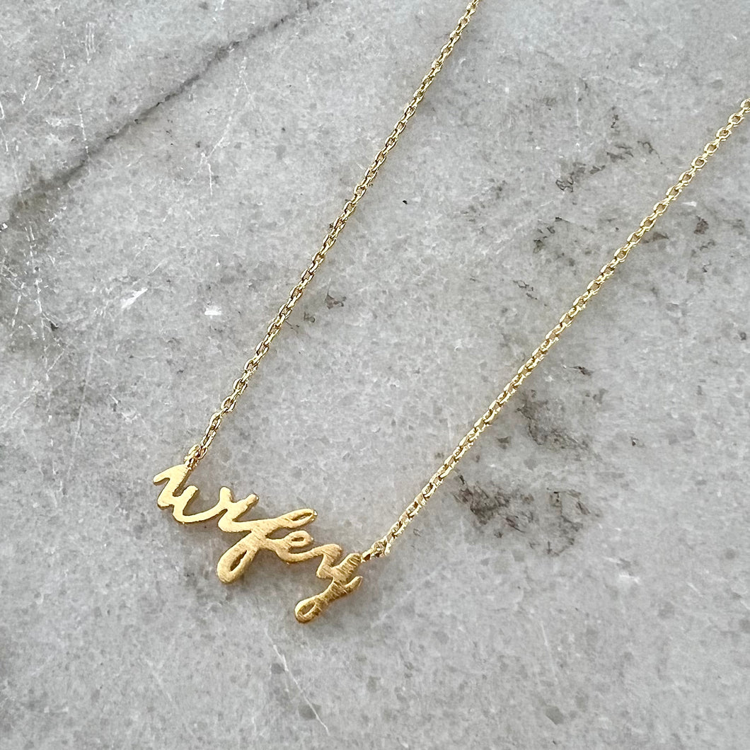 Wifey Necklace - Gold