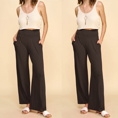 Vacay Straight Leg Pants - Chocolate