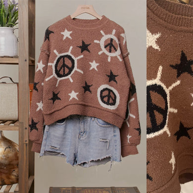 Peace, Love & Stars Extra Soft Sweater