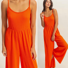 Cotton Wide Leg Jumpsuit - Aperol