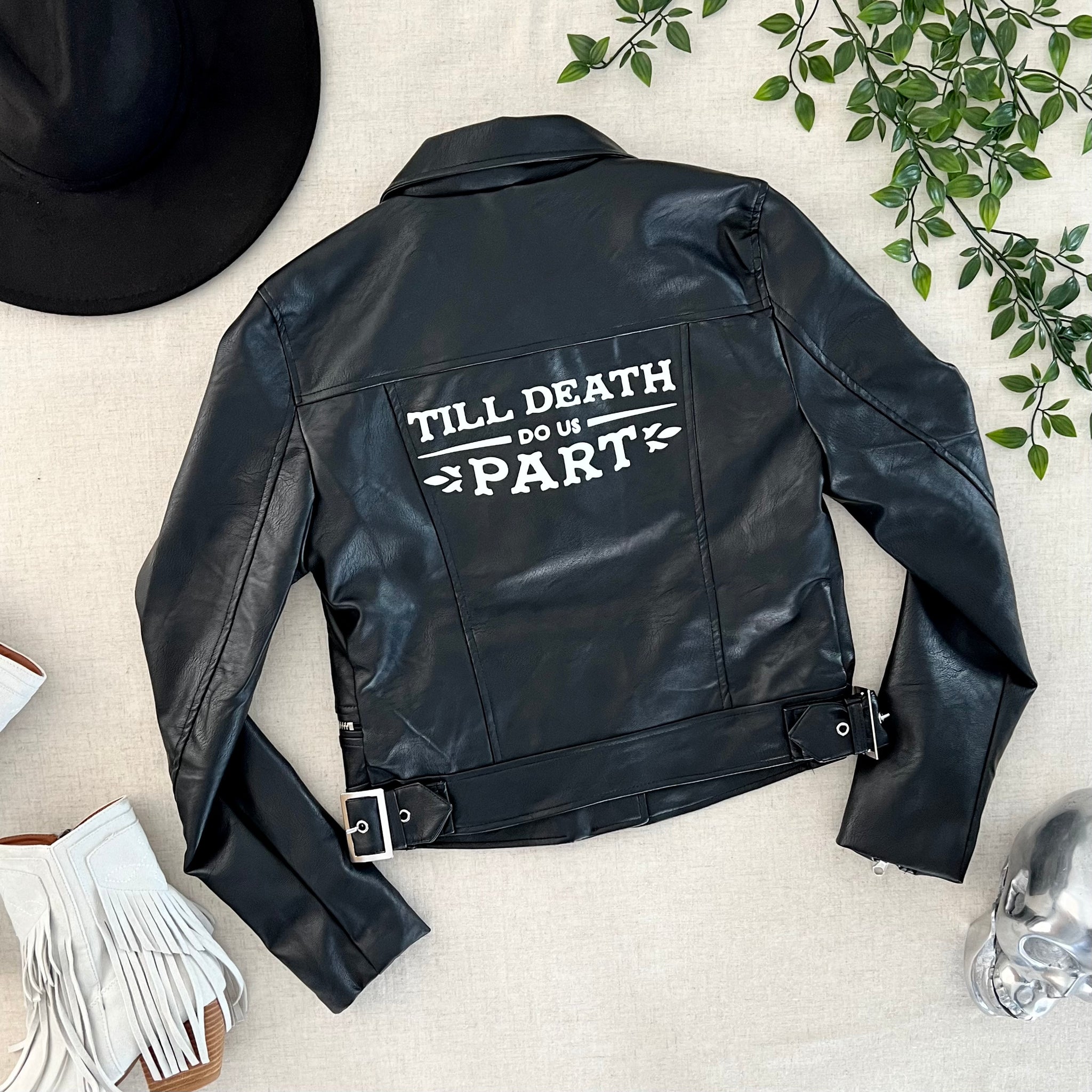 Til Death Black Vegan Leather Jacket – 12th Tribe