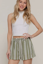 Coastal Stripe Shorts - Sage