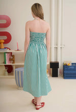 Covert Strapless Maxi Dress - Green Stripe