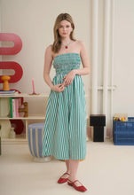 Covert Strapless Maxi Dress - Green Stripe
