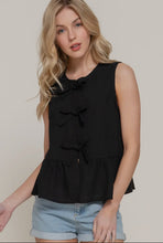 Somebody Bow Linen Top