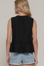Somebody Bow Linen Top