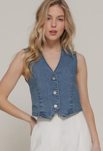 Stretch Denim Vest