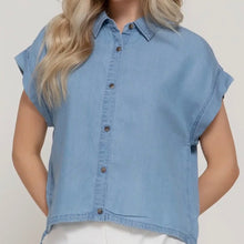 Chambray Short Sleeve Top